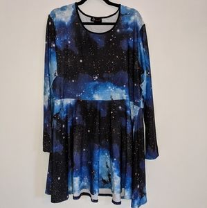 Insanity Stretch Galaxi Print Skater Dress